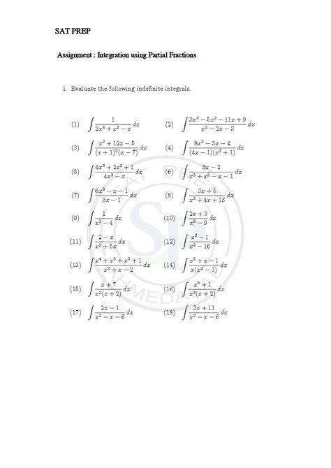 Integration By Partial Fractions