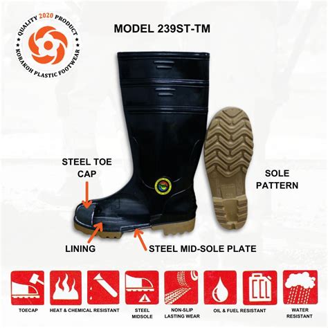 Cm Height Color Pvc Gumboots Safety Boot Manufacturer Malaysia