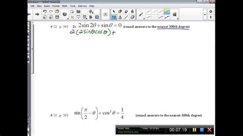 Ch 13 Trig Equations 13 5 Using Substitution To Solve Trig Eq With A