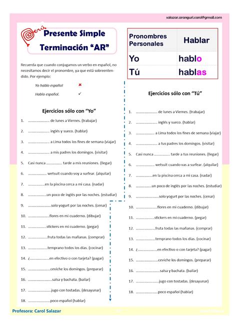 Curso Basico De Español Tiempo Presente Verbos Regulares