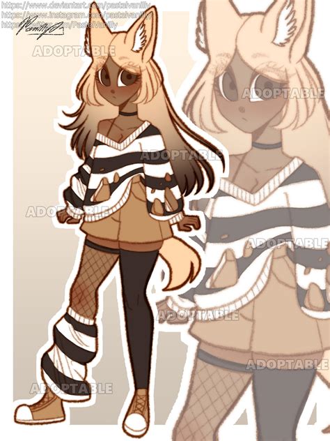 Adopt Closed Fennec Fox Girl By Pastelvanilly On Deviantart