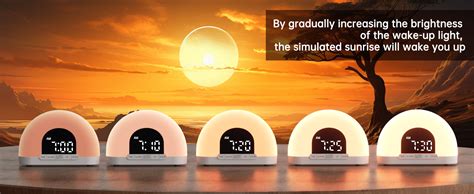 Sunrise Alarm Clock For Heavy Sleepers Wake Up Light Sunrise Bedside