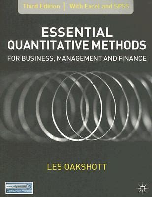 Essential Quantitative Methods For Business Management And Finance Rd