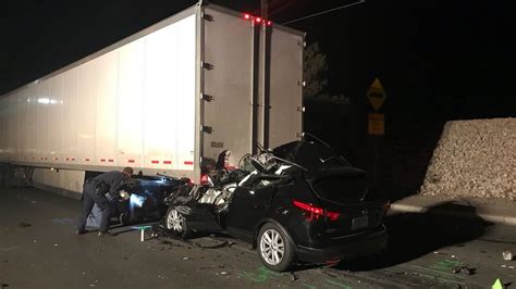 One Killed When Car Rear Ends Semi At High Speed Ksnv