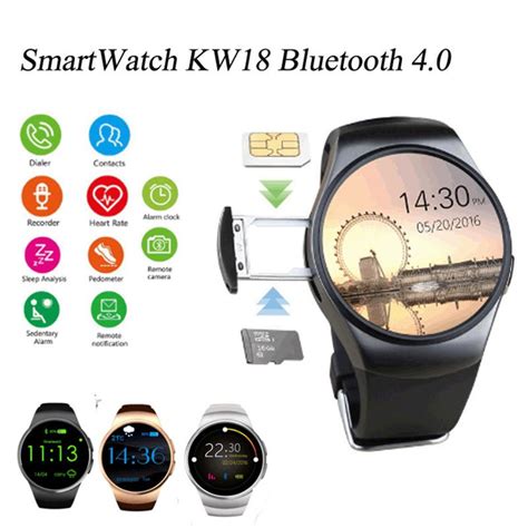 Smart Watch Smartwatch Kw18 Bluetooth 40 Wearable Device With Heart Rate Monitor Sleep Monitor