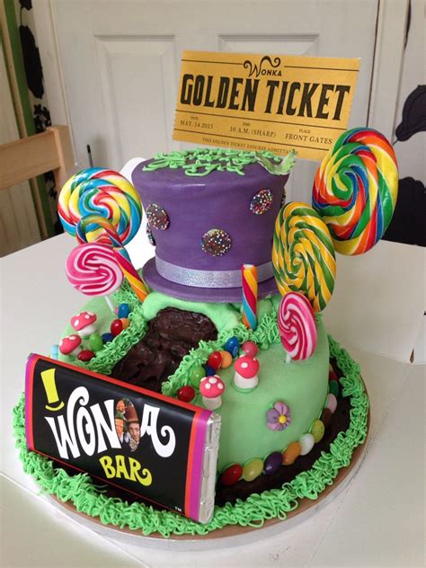 Willy Wonka Cake Chocolate Factory Party