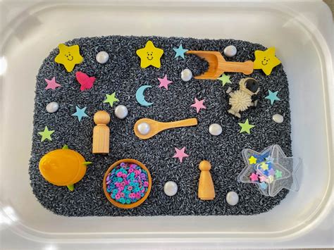 Outer Space Sensory Bin Outer Space Sensory Taste Safe Montessori Etsy