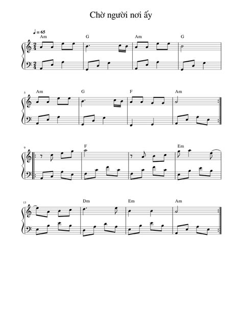 Chờ người nơi ấy Sheet music for Piano (Solo) | Musescore.com