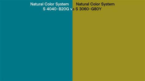 Natural Color System S 4040 B20g Vs S 3060 G80y Side By Side Comparison