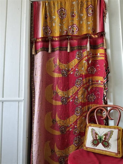 Boho Curtain Bohemian Decor Kantha Curtain Door Curtain Etsy