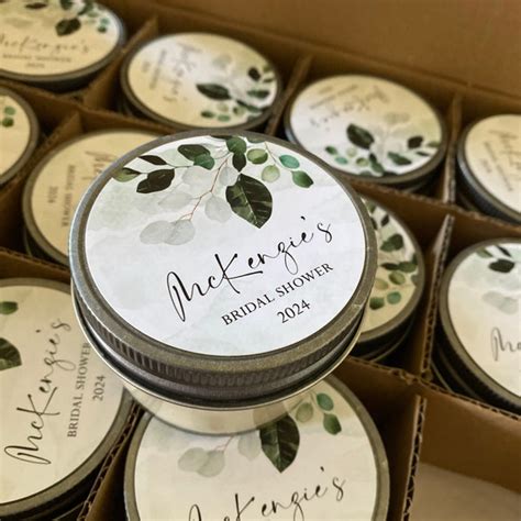 Eucalyptus Greenery Bridal Shower Favor Set Of 12 Personalized Bridal