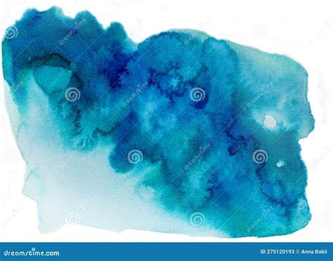 Watercolor Blue Splash Artwork Background Stock Image - Image of stain ...