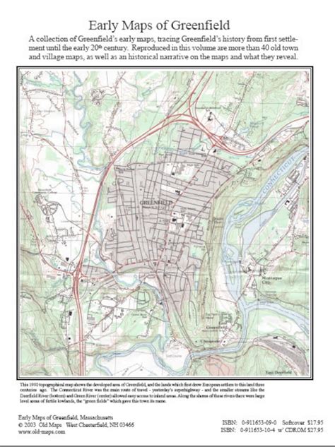 Early Maps Of Greenfield Massachusetts 1717 1918 65 Page Etsy