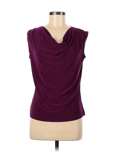 Dressbarn Solid Purple Burgundy Sleeveless Top Size M Off Thredup