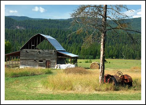 An Old Montana Farm Tractor Included A Frontier Barn And Flickr