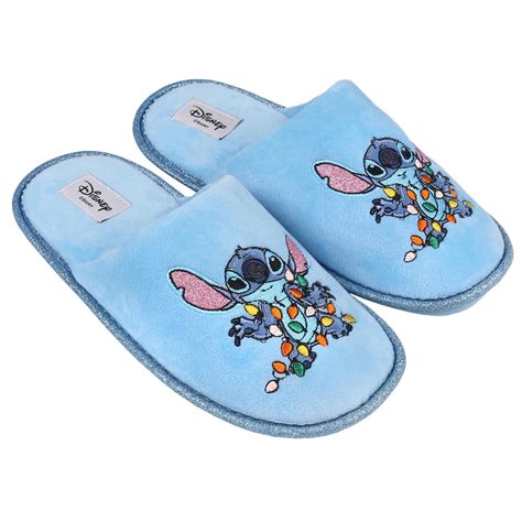 Disney Stitch Kapcie Papcie Damskie Niebieskie Wi Teczne Woreczek