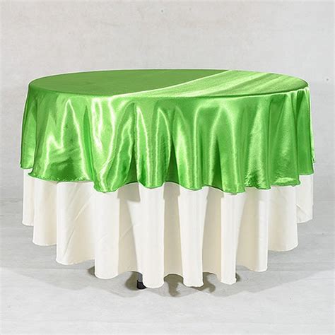 90 Satin Round Tablecloths Apple Green 90 Inch Bbcraftswholesale Ribbon Tulle Fabrics