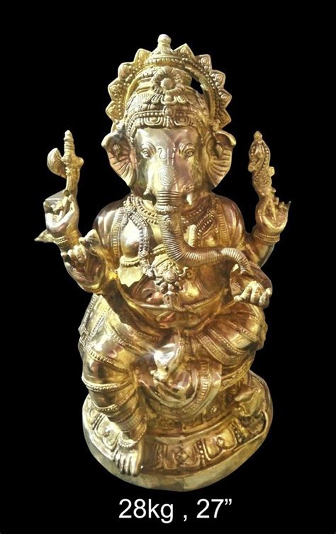 Golden Brass Ganesha Statue Temple At Rs In New Delhi Id