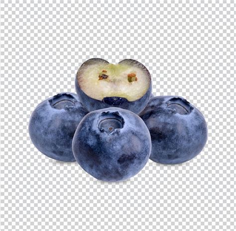 Premium Psd Fresh Blueberry Isolated Premium Psd