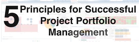 5 Principles For Successful Project Portfolio Management