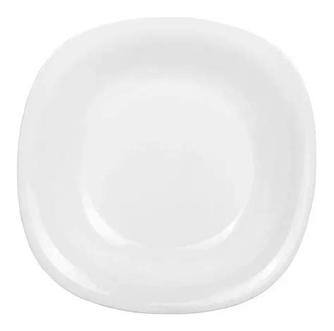 Plato Postre Blanco Cm Vidrio Templado Carine Luminarc