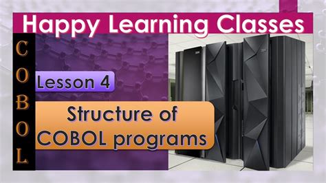 Structure Of Cobol Programs And Coding Rules Cobol Lesson 4 Cobol