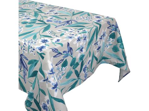 Nappe Rectangle X Cm Anita Vert Emeraude Coton Enduction Acrylique