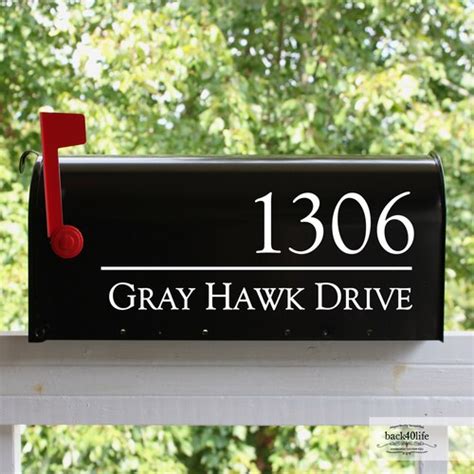 Mailbox Address Vinyl Decal Vinyl Numbers Curb Appeal Etsy