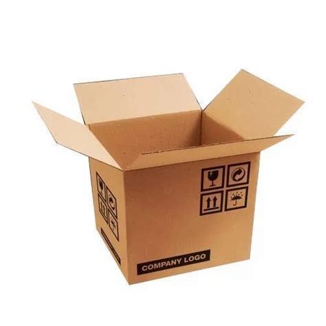 Brown 5 Ply Printed Corrugated Packaging Box Capacity 1 5 Kg At Rs 45