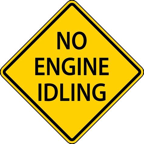 No Engine Idling Sign On White Background 7486880 Vector Art At Vecteezy