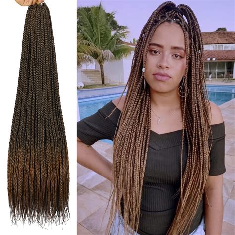 Buy 24 Inch Box Braids Crochet Hair 8 Packs Crochet Box Braids T30 Pre Looped Goddess Box Braids