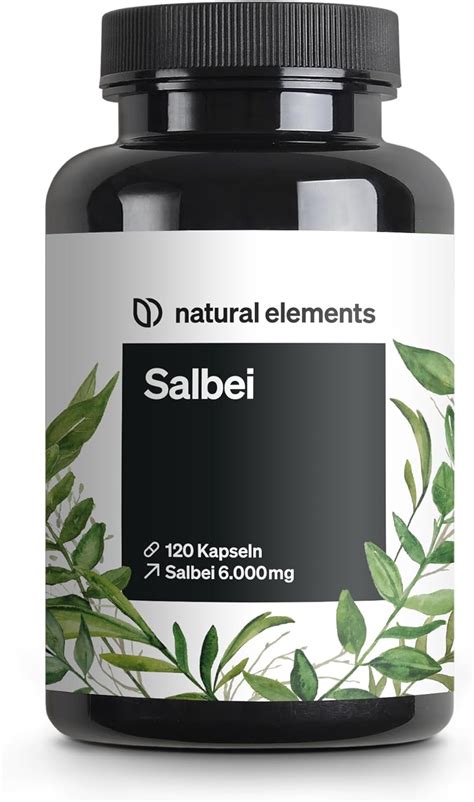 Salbei 120 Kapseln 6000mg Salbei Pro Tagesdosis Salbei Extrakt 10