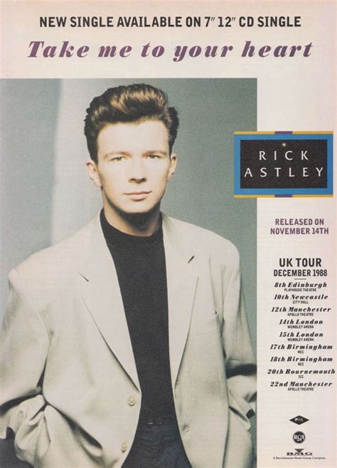 Rick Astley Rick Astley Vintage Music Posters Uk Tours