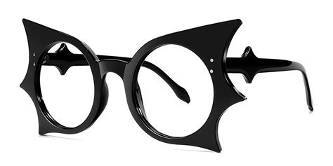 Sean Black Geometric Unique Oversized Plastic Eyeglasses | Muukal.com