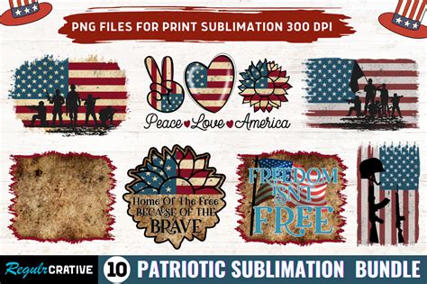 Patriotic Sublimation Bundle Graphic By Regulrcrative Creative Fabrica