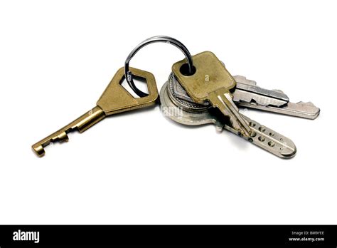 Keys Isolated On White Background Stock Photo Alamy