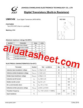 Umh N Datasheet Pdf Jiangsu Changjiang Electronics Technology Co Ltd