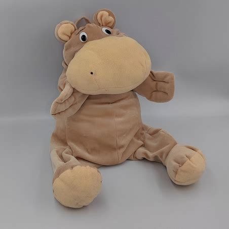 Doudou Peluche Hippopotame Beige Super Toys