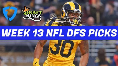 Week 13 Nfl Draftkings Fanduel Picks And Preview Youtube