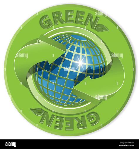 Globe And Green Arrow Stock Vector Image Art Alamy