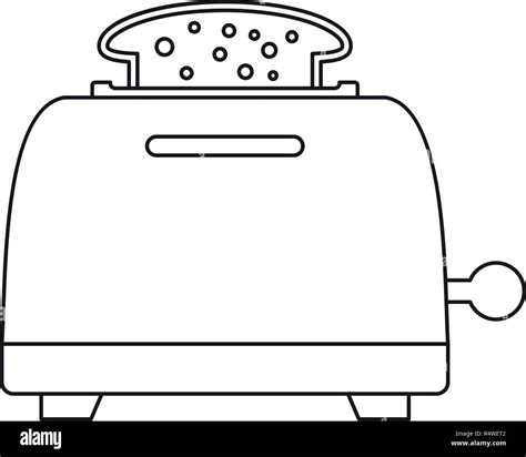 Bread toaster icon. Outline bread toaster vector icon for web design ...