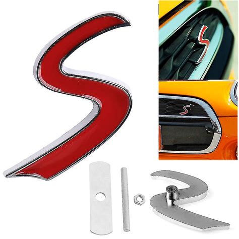 3d Metal S Front Grille Badge Emblem Decal For Mini For Cooper R50 R52