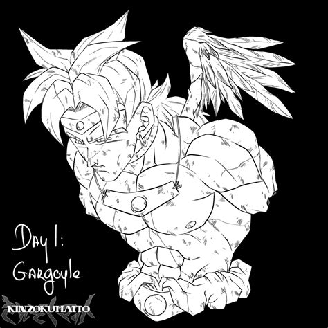 Kinzokumatto On Twitter Brolytober Day Gargoyle Broly