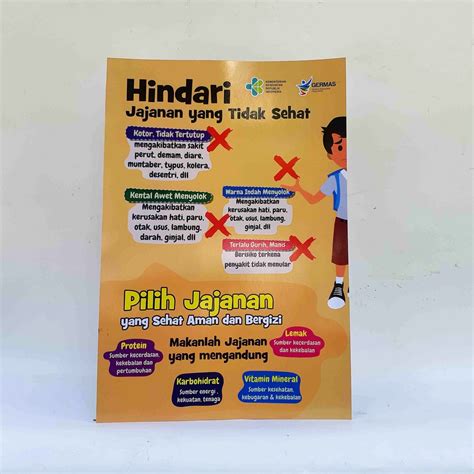 jual poster jajanan sehat poster keamanan pangan poster hindari
