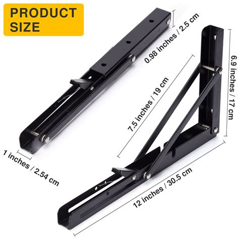 Folding Shelf Brackets Heavy Duty Floating Shelves Hardware X2