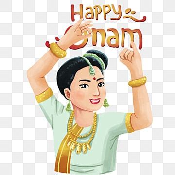 Onam Dance Clipart Group