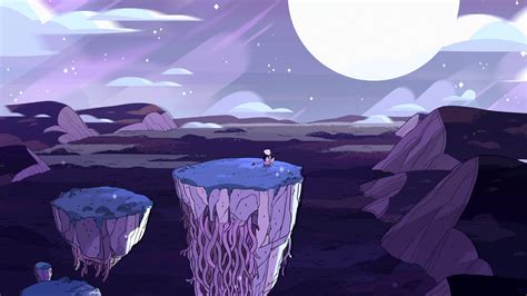 Steven Universe Pearl Steven On Floating Island With Background Of ...