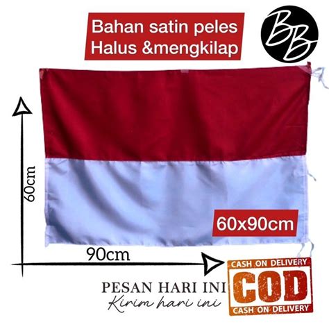 Jual Bendera Merah Putih Ukuran 60x90cm Shopee Indonesia