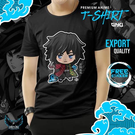 Jual Kaos T Shirt Atasan Anime Kimetsu No Yaiba Demon Slayer Chibi Giyu