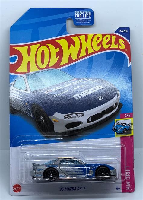 Hot Wheels Mazda RX Plata Azul Falken HW Drift Amazon Mx